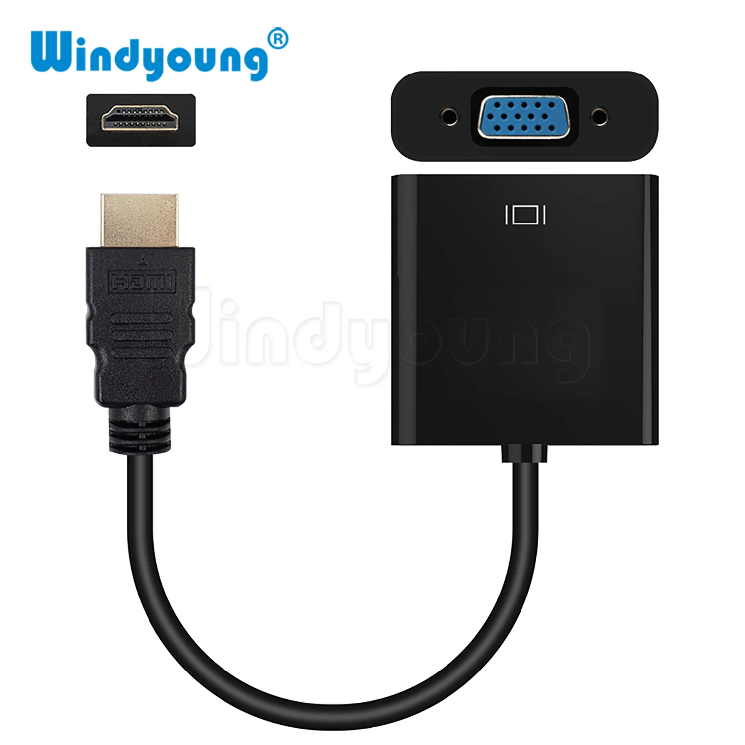 HDMI к VGA адаптер конвертер Папа-мама 1080P цифро-аналоговое видео для PS4 ПК ноутбука