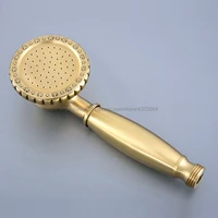 brushed brass shower heads bathroom hand held shower sprayer head for bath saving water rainfall shower faucet nhh77
