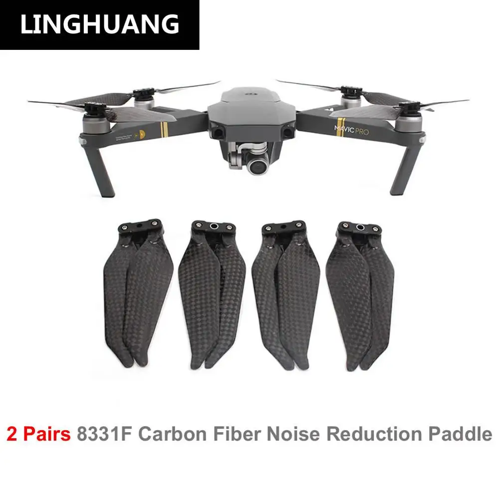 DJI Mavic Platinum Edition PLATINUM Propeller 8331F складные пропеллеры полностью из углеродного волокна шумоподавление Paddle для MAVIC PRO