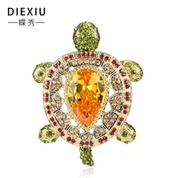 europe and the united states high grade rhinestones turtle animal brooch exquisite gift pin foreign trade direct sales