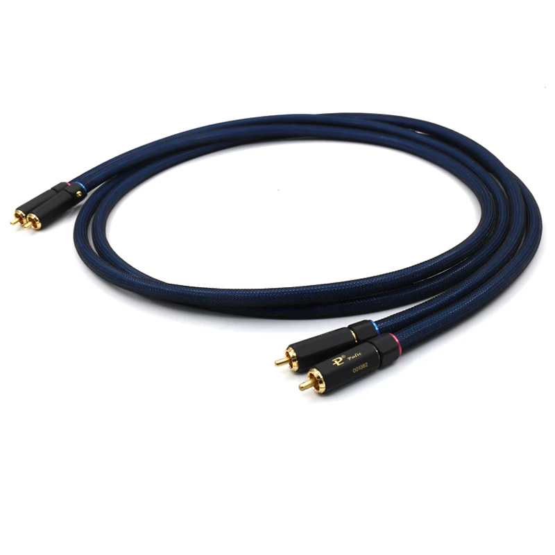 

0,5 M-3Mpailiccs Позолоченный разъем RCA Audiocrast A10 G5, посеребренный соединительный кабель, пара