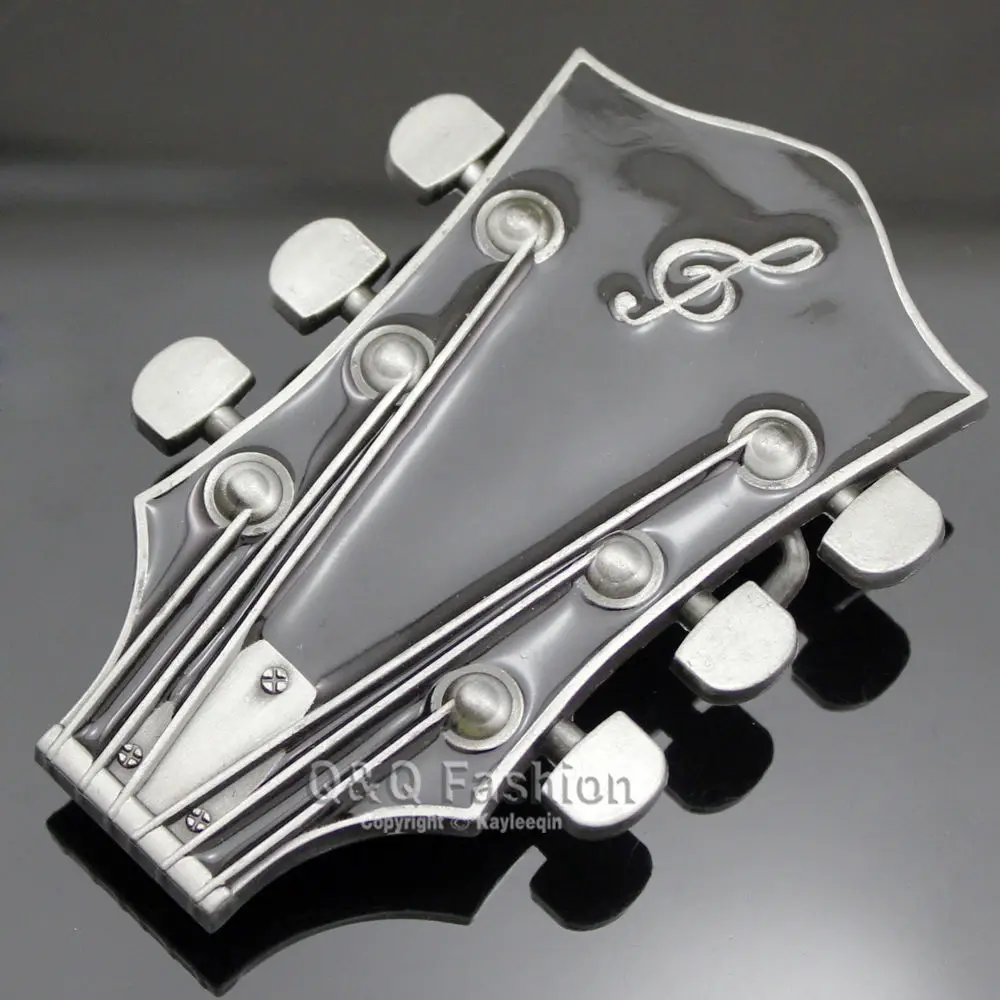 Гитарист Западная Посеребренная гитара для мужчин и женщин ремень пряжка рок