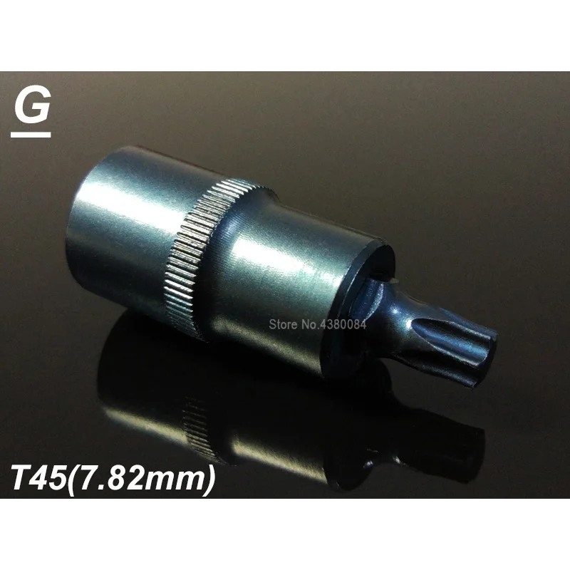 11Sizes TORX Screwdriver Bits 1/2" Socket Adapter Motor/Car 6 Point Spline Screw Driver Bits 55mm Power Hand Tools T20-T70(mm - Цвет: T45