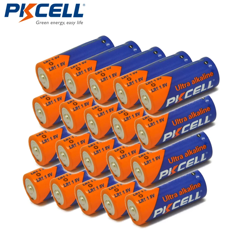 20 X батарейки PKCELL 910A LR1 размер N AM5 E90 MN9100 щелочные батареи сухая батарея|e90 carbon|e90