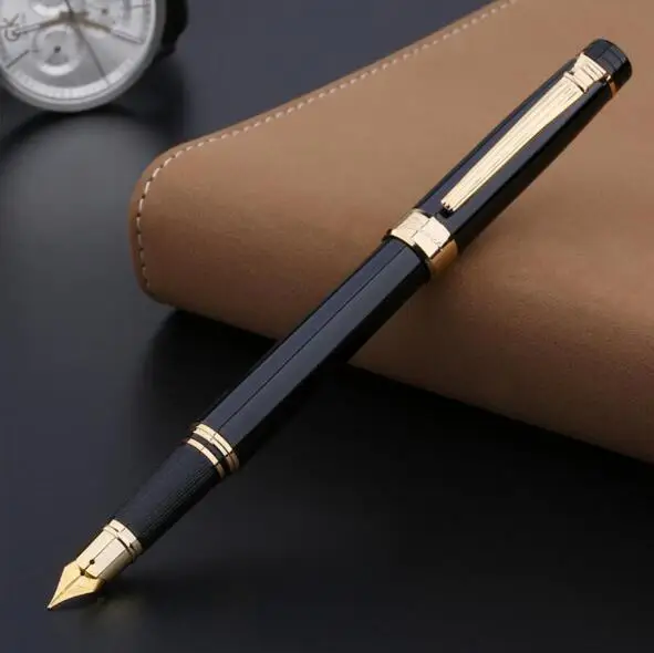 Pimio перьевая ручка Picasso PS 917 Золотая клипса Серебряная Студенческая учительница бизнес Римский стиль Подарочная коробка Упаковка - Цвет: C2