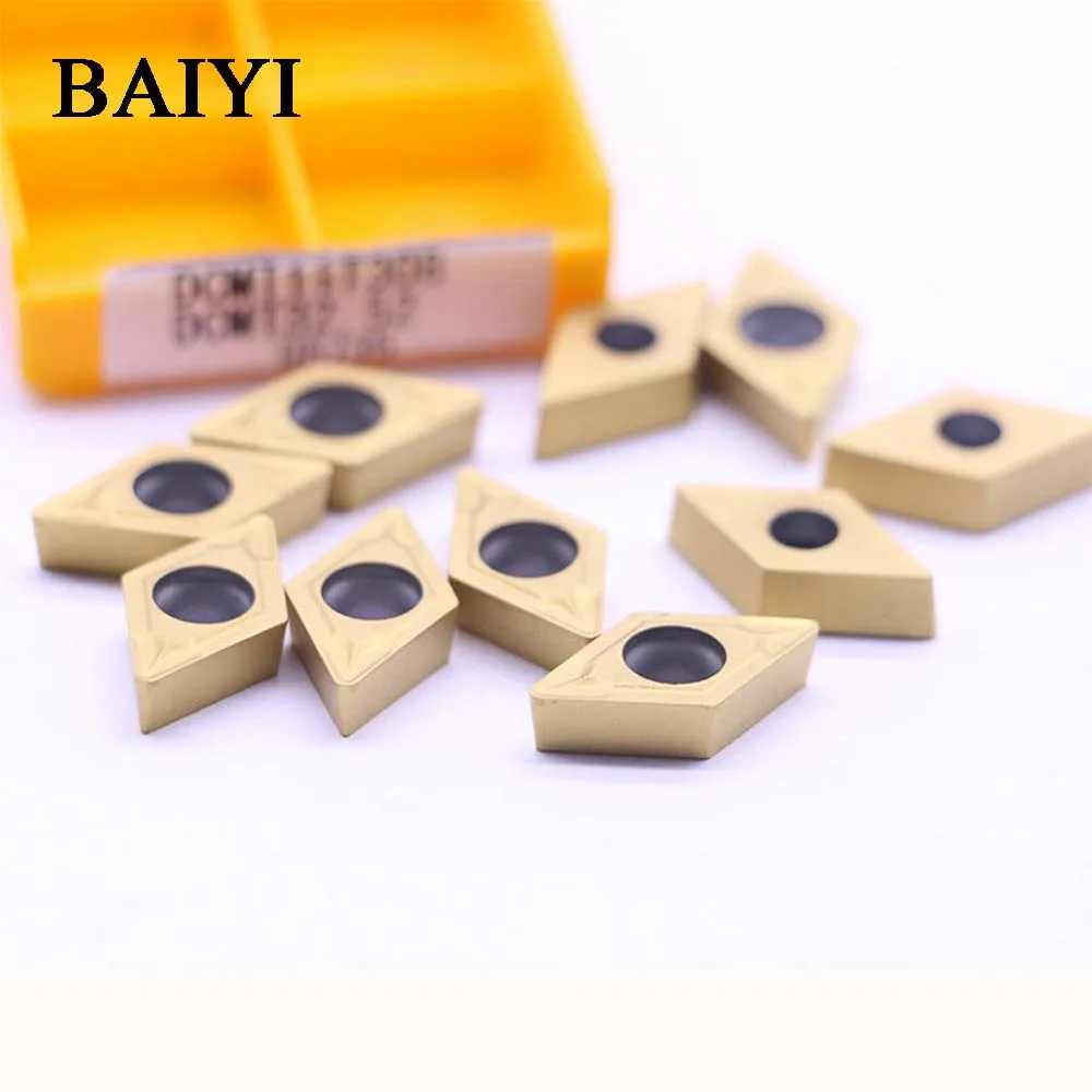 

10 шт., DCMT11T308 US735, DCMT32.52, US735, токарный резак для токарного станка, Токарный карбид, вставка, лезвие, резак для стали