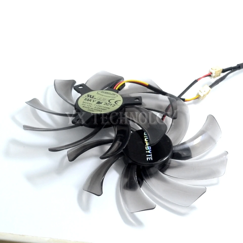 EVERFLOW T129215SM 95 мм 2 контактный 3 компьютер охлаждающий вентилятор для Gigabyte GV N650OC 1Gl 2Gl