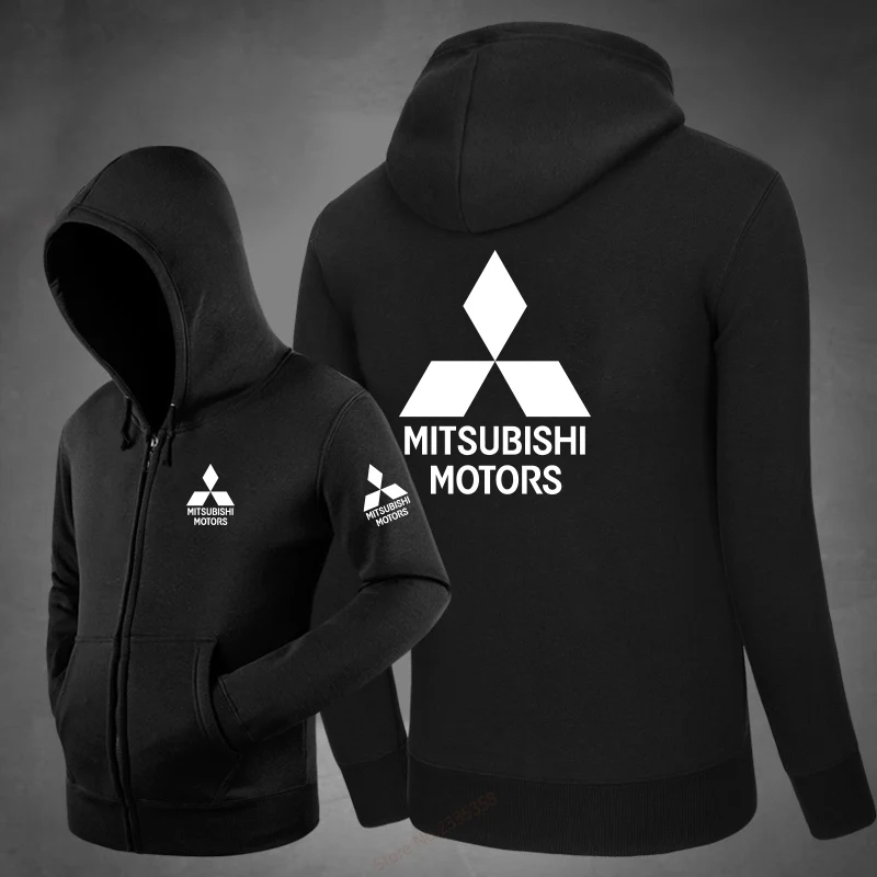 Winer 2019 толстовки на молнии Mitsubishi куртка с капюшоном однотонные для мужчин пальто |