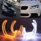 Для BMW 5 серии E60 E61 LCI 525i 528i 530i 545i 550i M5 07-10 стайлинга автомобилей Высокое качество DTM стиль белый кристалл LED Ангельские Глазки