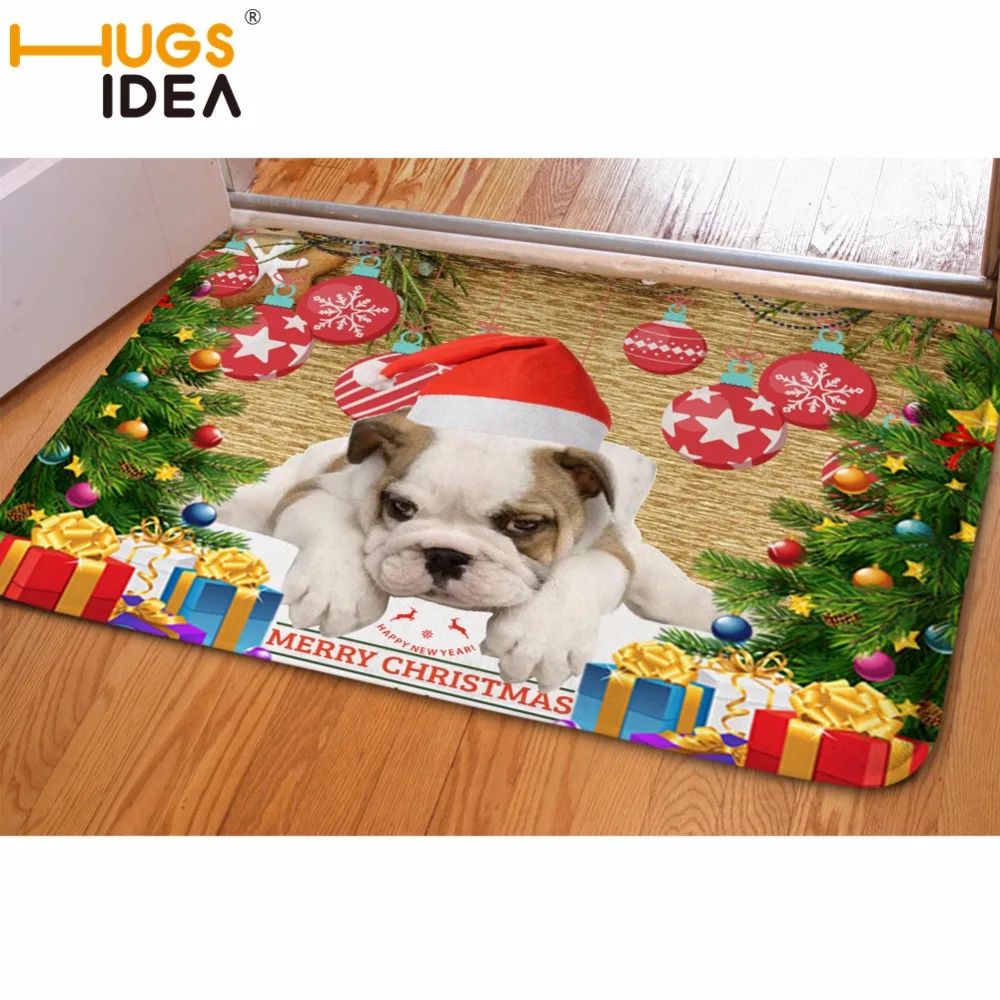 HUGSIDEA ковер с рождественским принтом кухонный коврик мультяшный домашний дверь