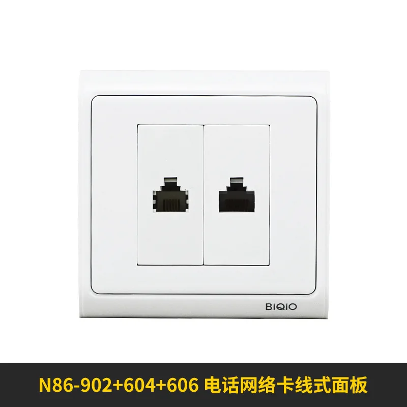 N86-902+604+606 dual-port telephone network panel RJ45 cable plus information socket | Обустройство дома