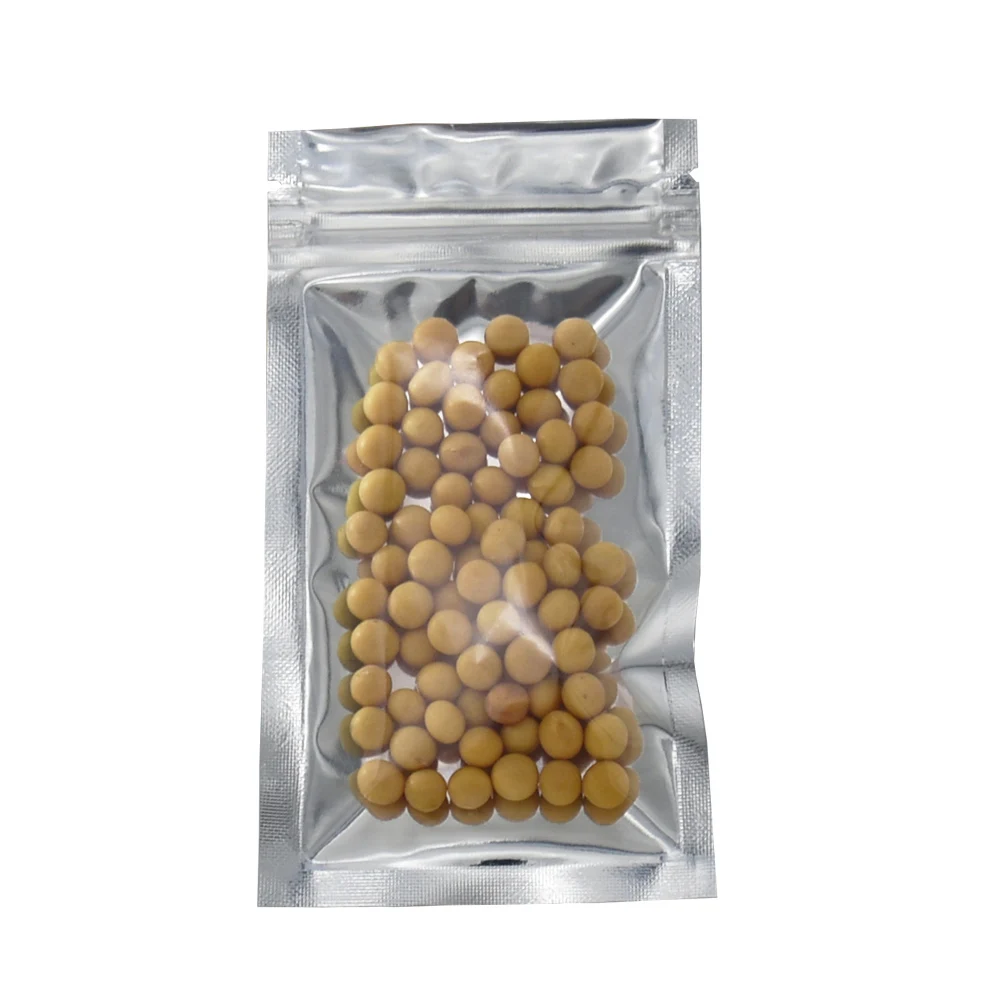 100 шт./лот Прозрачный Ziplock пластиковые пакеты лавсановая упаковка сумка с застежкой-молнией Самоуплотняющаяся Алюминиевая сумка для упаковки из фольги с подвесными отверстиями