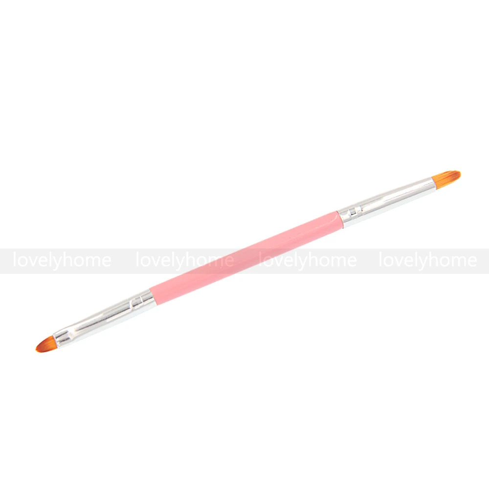 Оптовая продажа 1 шт. Профессиональный Дизайн ногтей Кисточки 2 головкой УФ гель