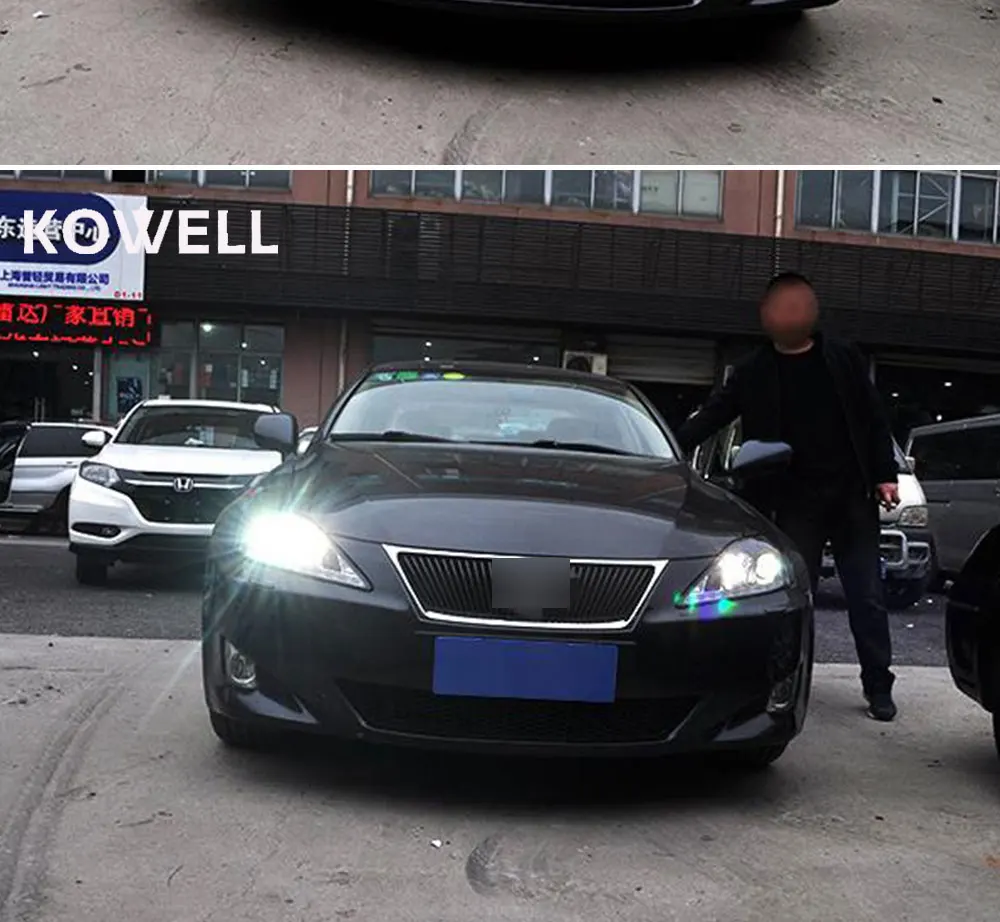 KOWELL стайлинга автомобилей для Lexus IS250 фары, светодиодные фары DRL Объектив Двойной Луч Ксеноновые