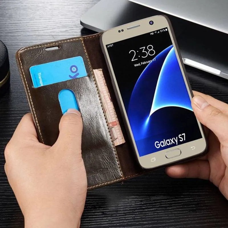 Чехол Me Роскошный кожаный флип-чехол на магните для samsung Galaxy S5 S6 S6edge Магнитный Дизайн чехол для телефона для S7 S7edge
