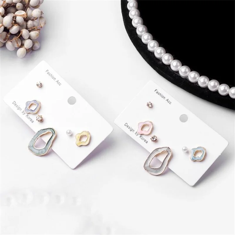 2019 корейские модные геометрические серьги из сплава карамельных цветов 6