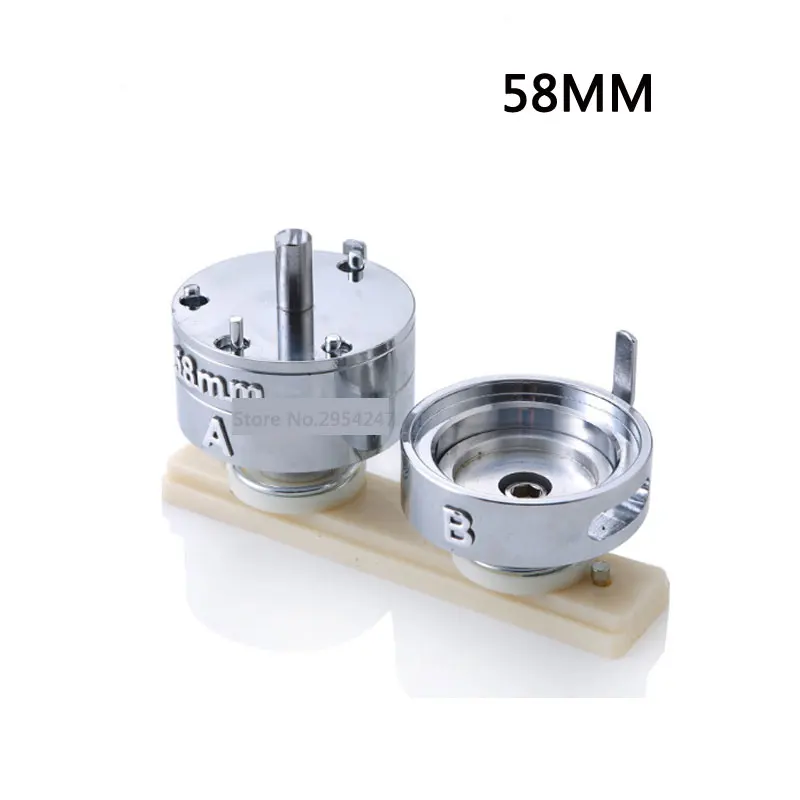 58mm Новейшая модель; декоративный светильник в виде крутящегося создатель кнопки значок удар Пресс машина 25/32/37/44/58 мм, Фурнитура для бижутерии, машина Пресс е карты машина для изготовления бирок с плесенью - Цвет: 58mm