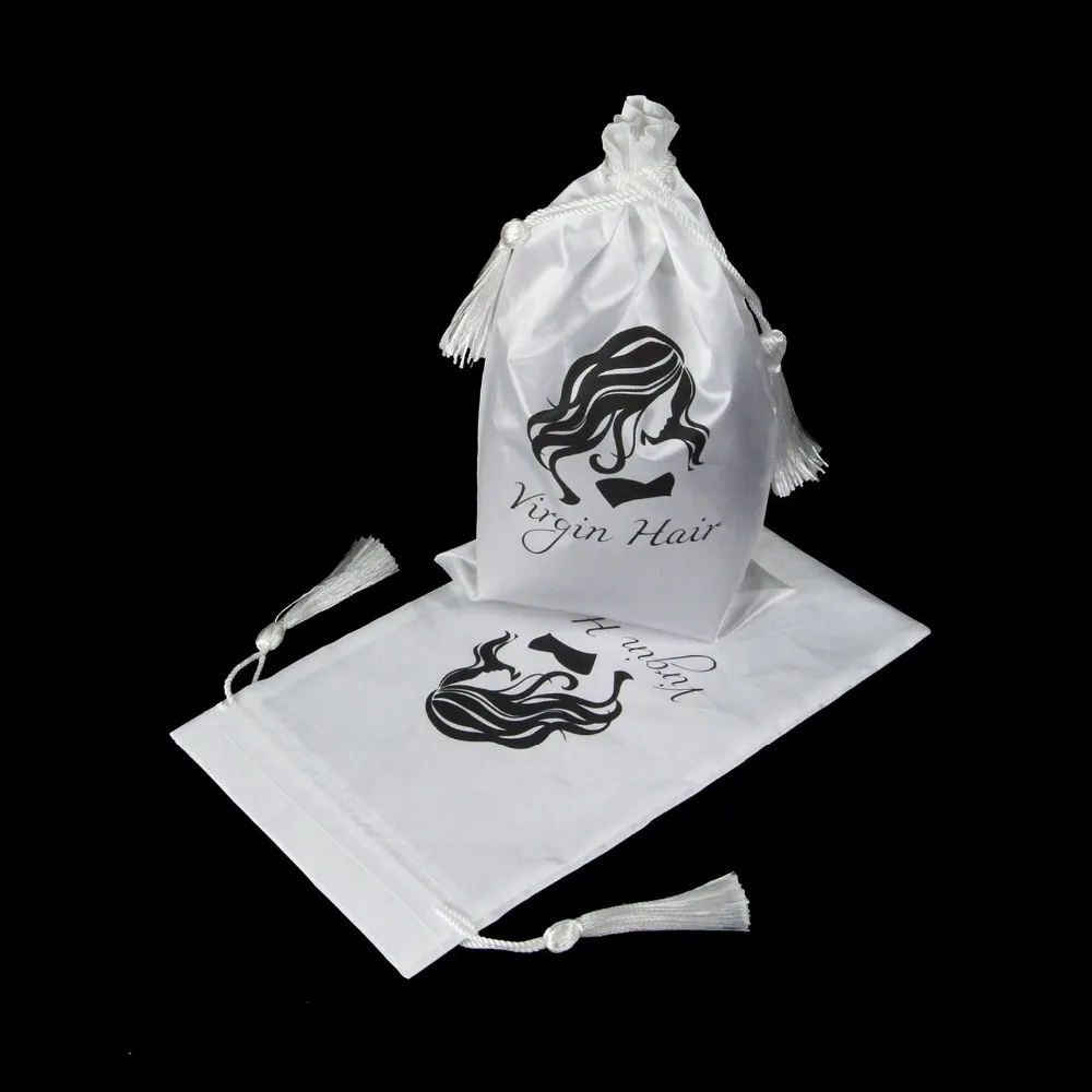 5 шт белые натуральные волосы упаковочная сумка с шнурком пучки для наращивания