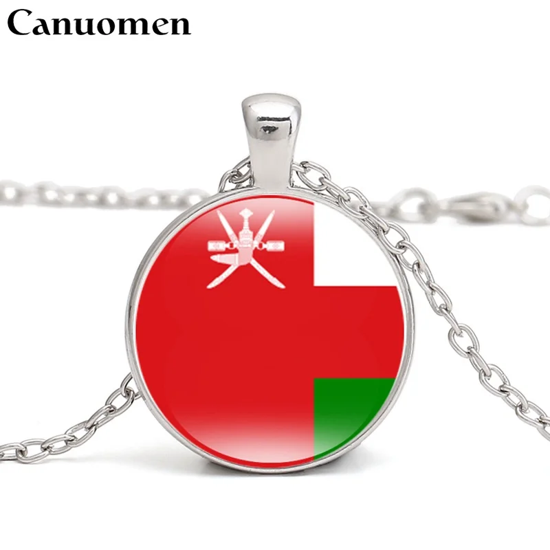 Oman-Silver Canuo, мужской кулон в форме флага, ожерелье, Западная Азия, страна ОАЭ, Оман, Джордан, любовь в родном городе, мужские, Женские Ювелирные изделия - Окраска металла: Oman-Silver