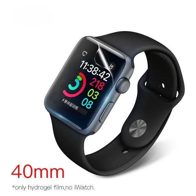 40mm For iWatch 4 2 шт протектор экрана для apple watch 44 мм 42 мм 40 мм 38 мм Гидрогелевая пленка протектор экрана полный край не стекло для iwatch 4/3/2/1 - Цвет: 40mm For iWatch 4