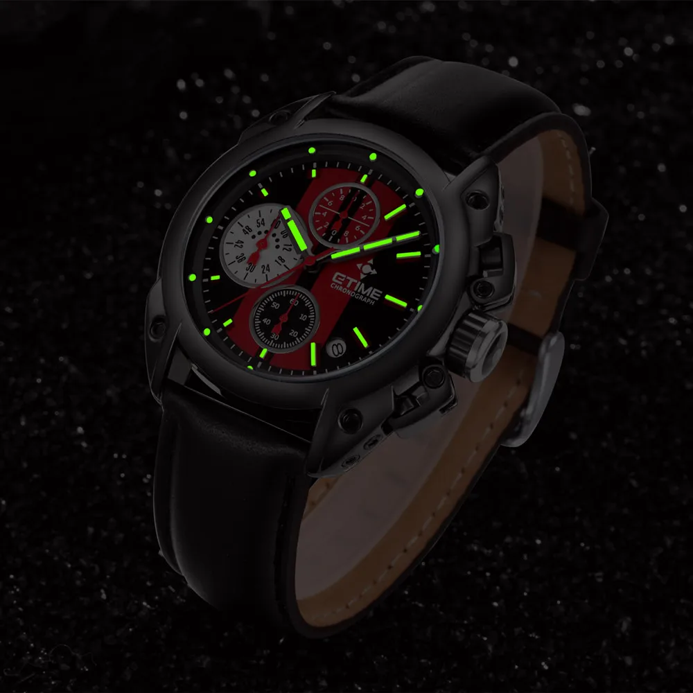 2017 новые роскошные мужские модные деловые черные часы из натуральной кожи