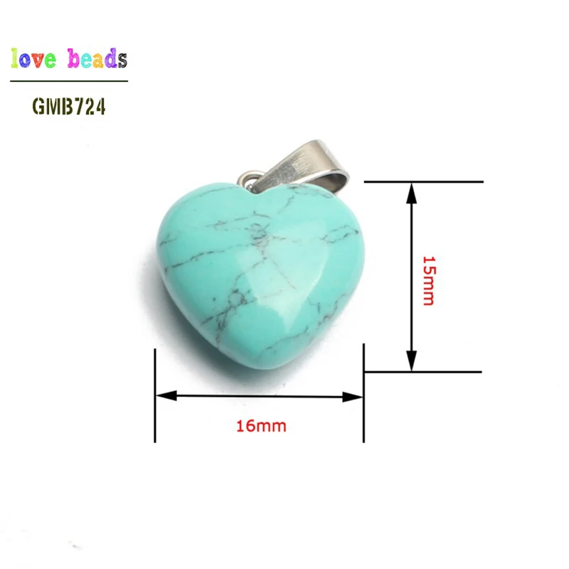 Подвески из натурального камня для женщин 15*16 мм агат яшмы любовь сердце Diy