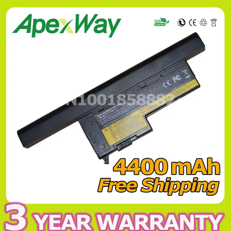 Apexway [Специальная цена] Новый 8 ячеек Аккумулятор для ноутбука IBM X60 X61 серии THINKPAD X60S