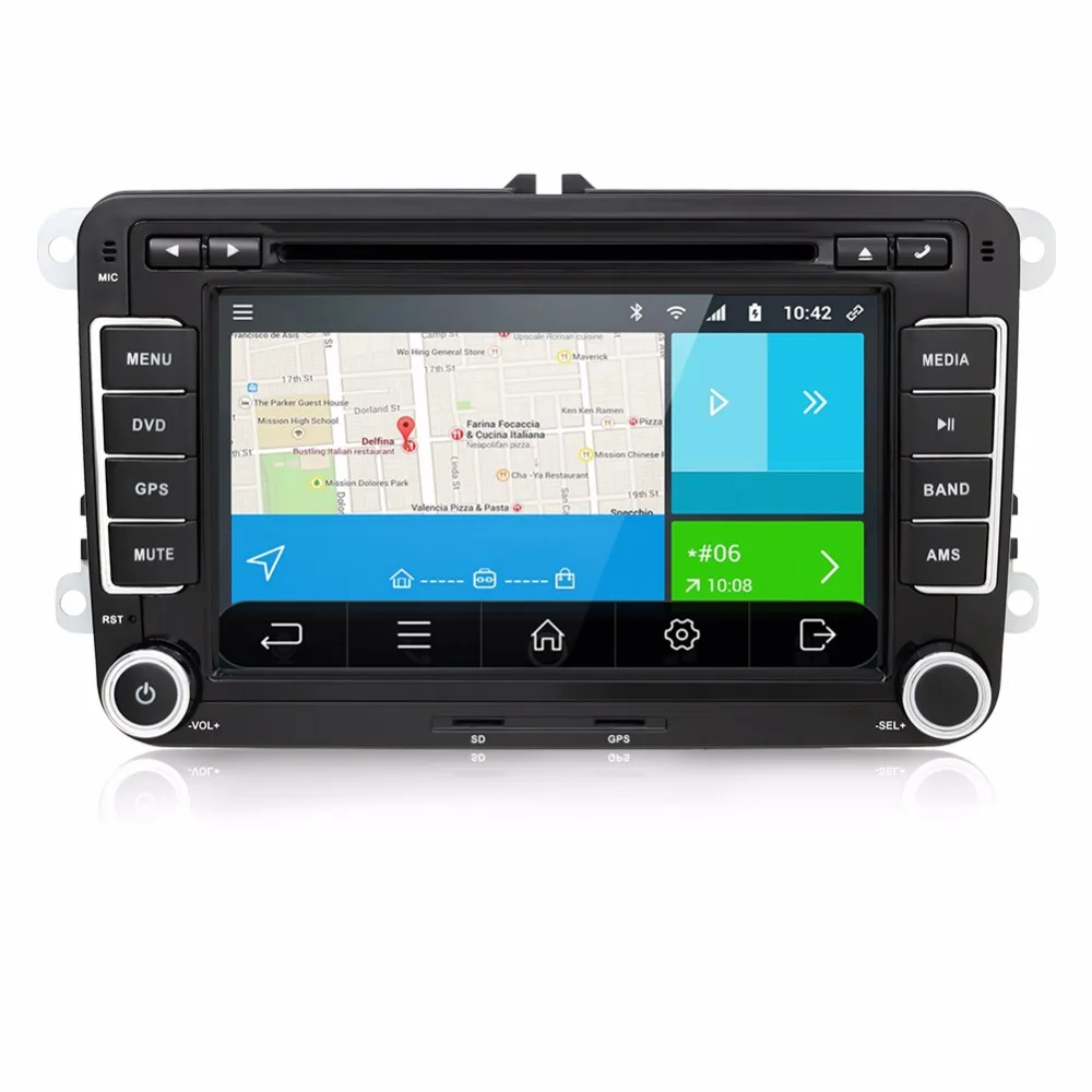 Bosion Quad Core Android 6.0 DVD плеер автомобиля с GPS 2 DIN 7 дюймовый для Volkswagen VW Skoda ПОЛО PASSAT B6 CC