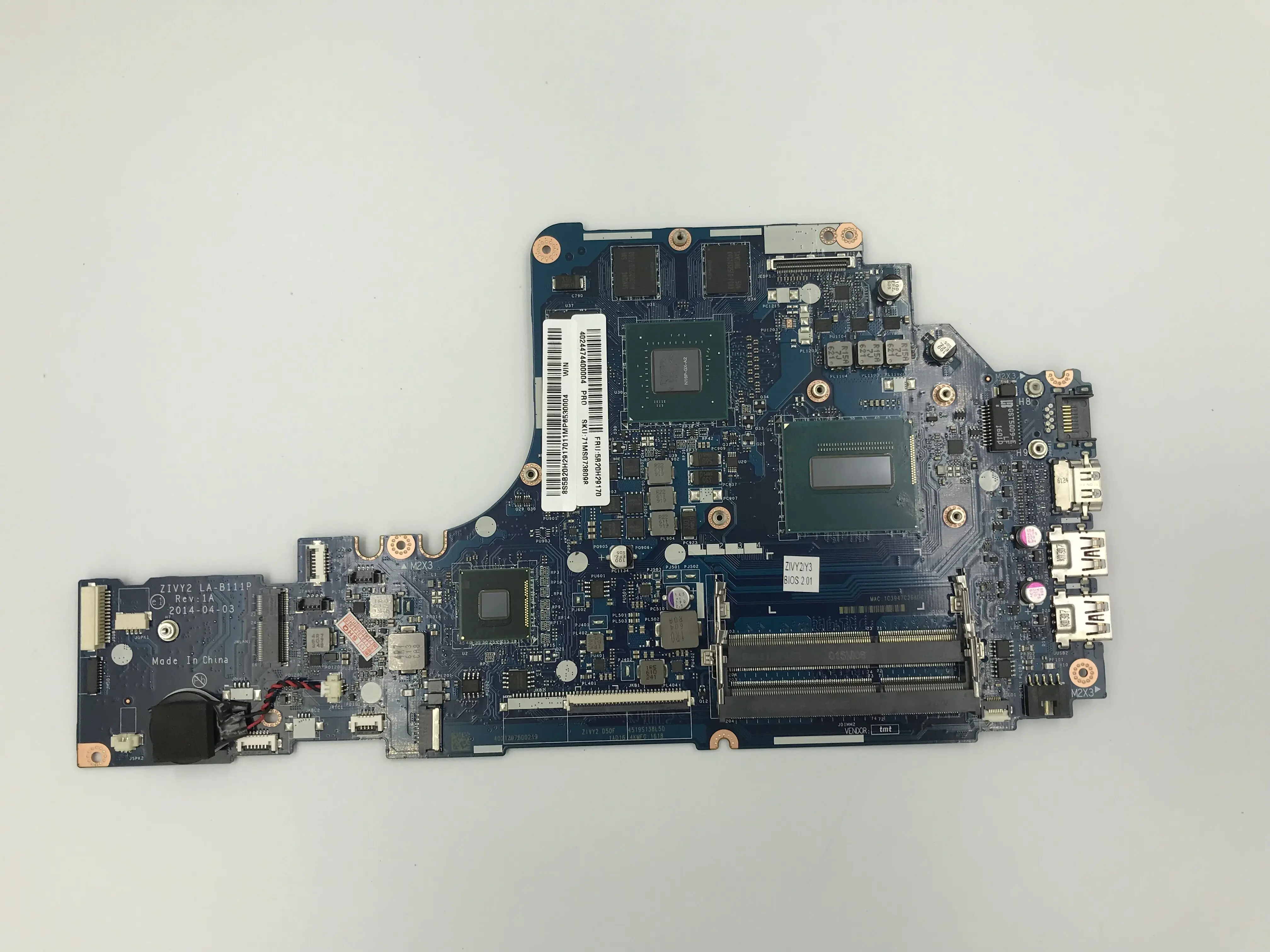 Новая материнская плата для lenovo Y50 70 LA B111P 5B20H29170 ноутбука с I7 4710U и 960M 2G GPU 100%