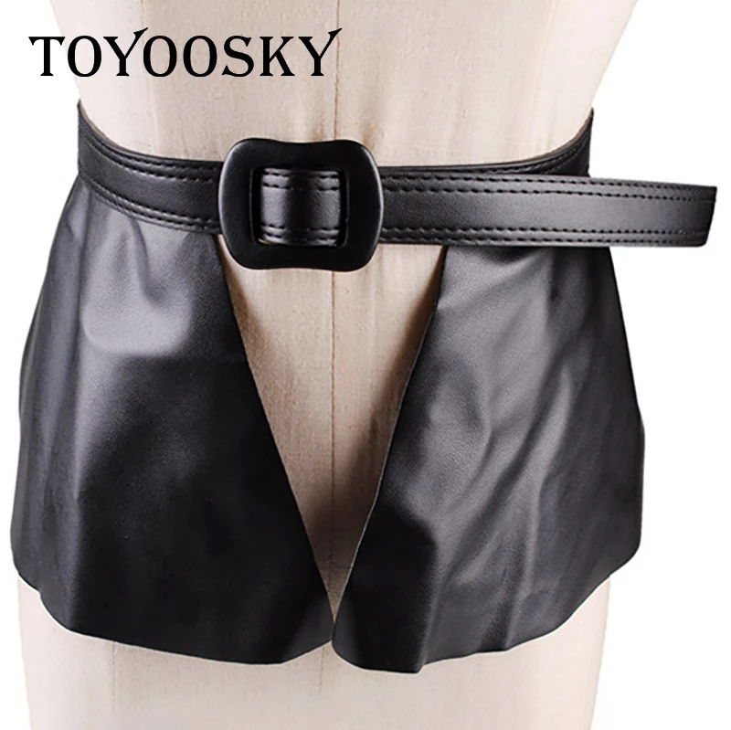 

2018 TOYOOSKY Fashion Women Belt For Smooth Buckle All-Machted Waistband For Dress PU Wide Leather Skirt Women Elegant Belt
