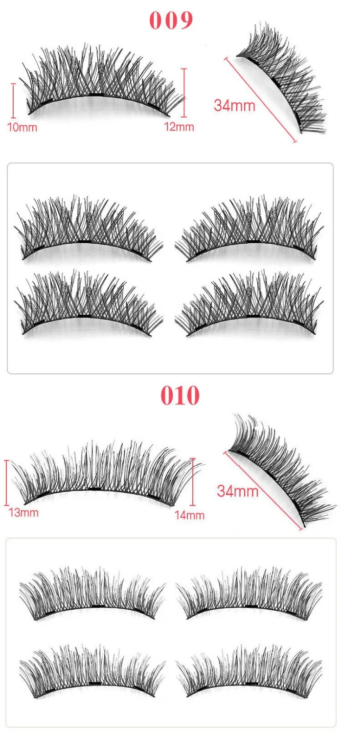 Романтичный Мишка многоразовые 3 магнитные ресницы макияж тосы и аксессуары