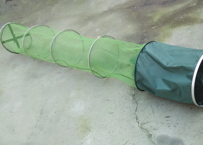 Двойные кольца из нержавеющей стали 5 слойная Складная сеть для ухода за рыбой