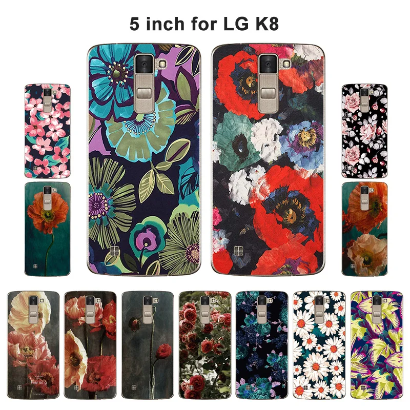 Роскошный чехол для LG K8 Lte K350 K350E K350N чехлы необычный окрашенный Силиконовый ТПУ