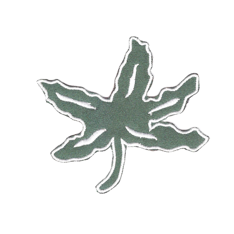 

new arrive OSU Ohio State Buckeyes Leaf Vintage Embroidered Iron On Patch Green Leaves