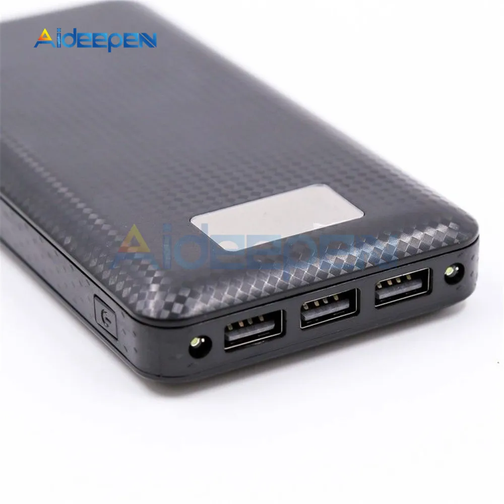 5V 2.1A портативный тонкий 3 USB LED свет 7x18650 батарея DIY банк питания коробка держатель