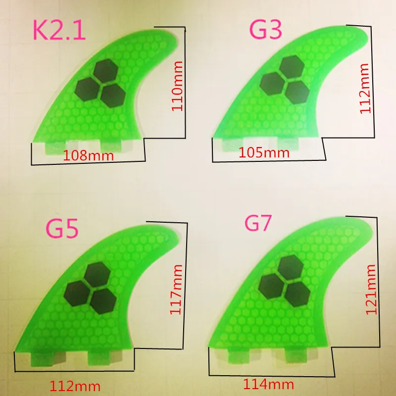 4 шт./лот высокое качество плавники для серфинга FCS с стекловолокном мед гребень
