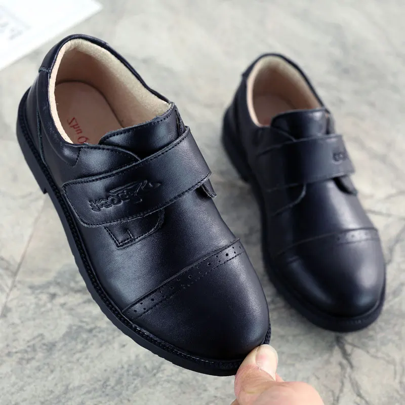 Size26-41 кожаные туфли для мальчиков; цвет черный, коричневый; деловая обувь для студентов; модельные туфли для джентльменов; мягкие костюмы для сцены