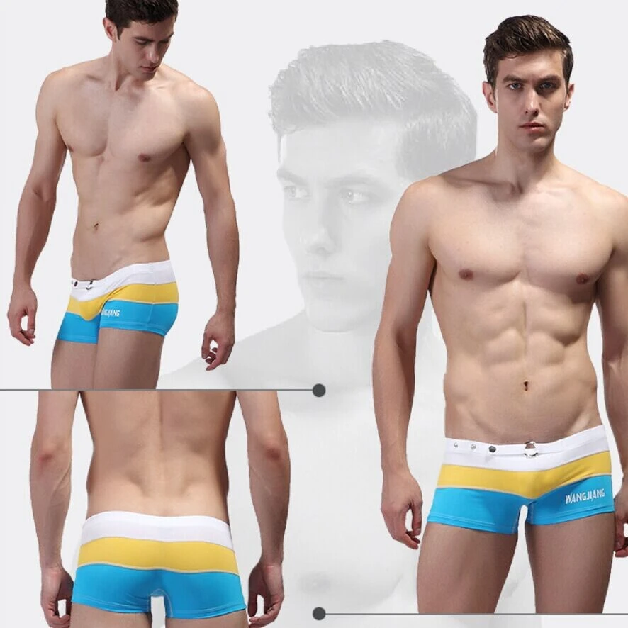 

Brand Swimwear Mens Board Shorts Sexy Beach Shorts Trunks Sungas Sexy Boxers Swimsuit Summer Male WJ S-XL Fitness Quick Drying