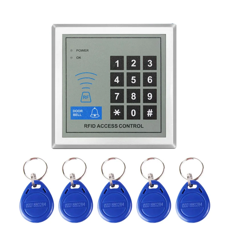 RFID система контроля доступа кнопочный дверной звонок цифровая панель считыватель карт RFID система блокировки для двери Система контроля доступа Безопасность - Цвет: rfid access control