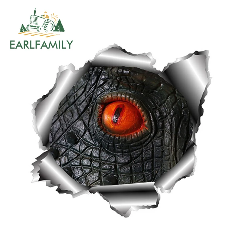 EARLFAMILY 13 см x 12 5 3D рептилии глазки автомобильные наклейки s рваные металлические