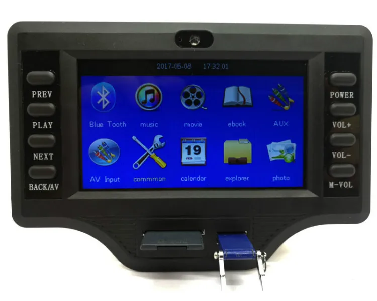 4,3 дюймов декодер LCD 2,1 сабвуфер Bluetooth динамик усилитель Auido плата Bluetooth приемник MP4 MP5 50 Вт* 2+ 100 Вт DC12V 24 В