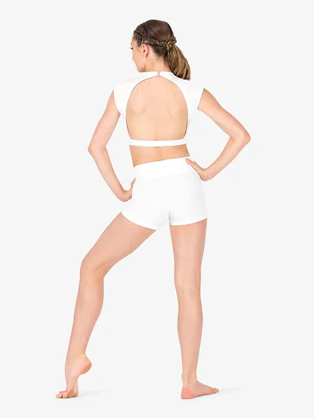 ICOSTUMES Girls Basic High Waist Dance Shorts with a variety of vibrant colors