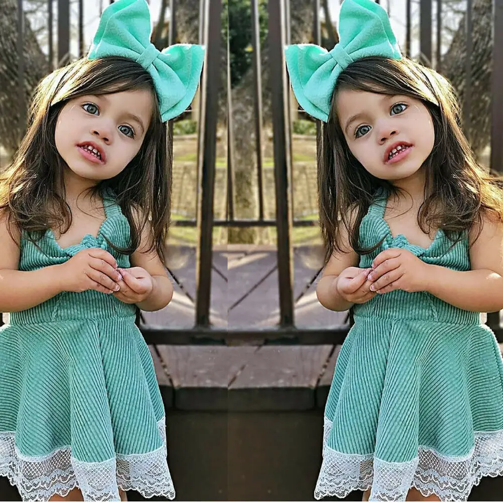 IMCUTE Summer New Sweet Princess Tulle Tutu Dresses Kids Baby Girl Lace Dress | Детская одежда и обувь