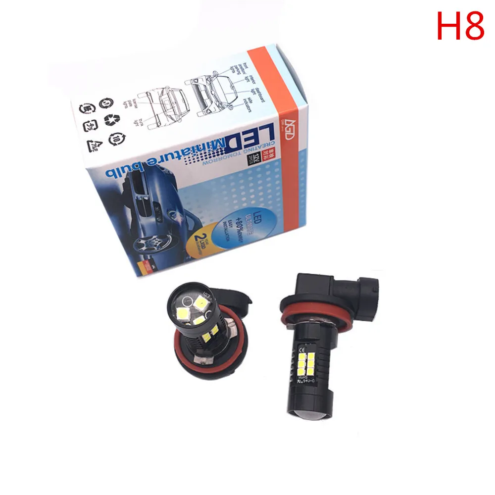 

2X H8 Led Bulb Fog Lights 1200LM 6000K Auto Leds Light 12V 24V for Kia Sorento 2013 2014 for Honda JADE 2013 2014 2015