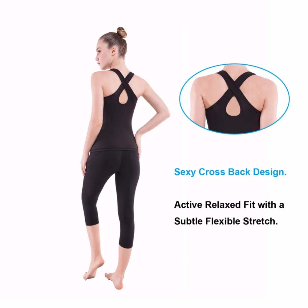 2018 г. пикантные фитнес костюмы укороченный Топы корректирующие без рукавов