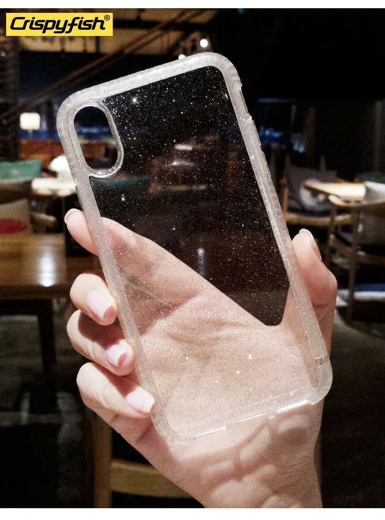 Роскошный Блестящий Мягкий чехол для iphone 6, 6s, 7, 8 Plus, противоударный, TPU, прозрачный, для iphone X, XR, XS MAX, задняя крышка для 11 Pro Max