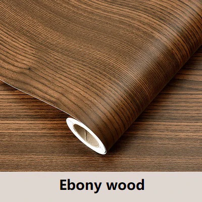 Ebony wood DIY кухонный шкаф, мебель, декоративная пленка, самоклеющиеся деревянные виниловые обои, Современная гостиная, ПВХ, водонепроницаемые наклейки - Цвет: Ebony wood