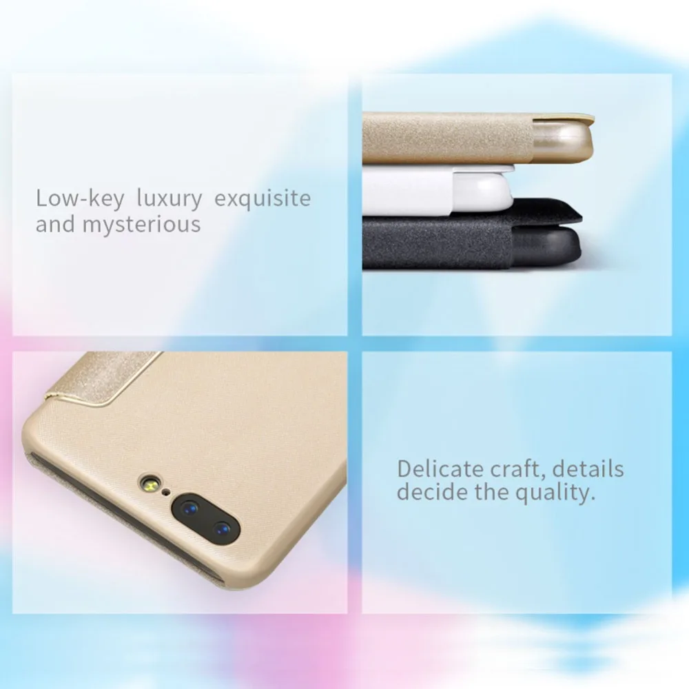Флип Чехол для OnePlus 5 Nillkin Sparkle Флип кожаный чехол 1 плюс 5 A5000 один плюс 5 Смарт сна функция телефон Сумки