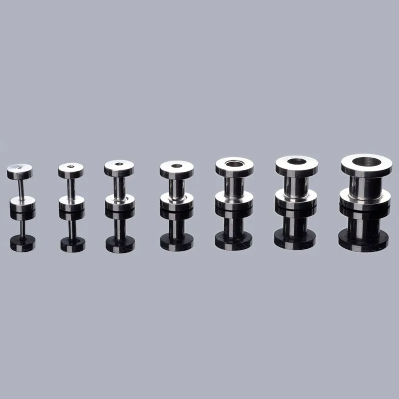 2 шт. заглушки для ушей из нержавеющей стали в стиле панк|piercing jewelry|screw ear plugear expander |