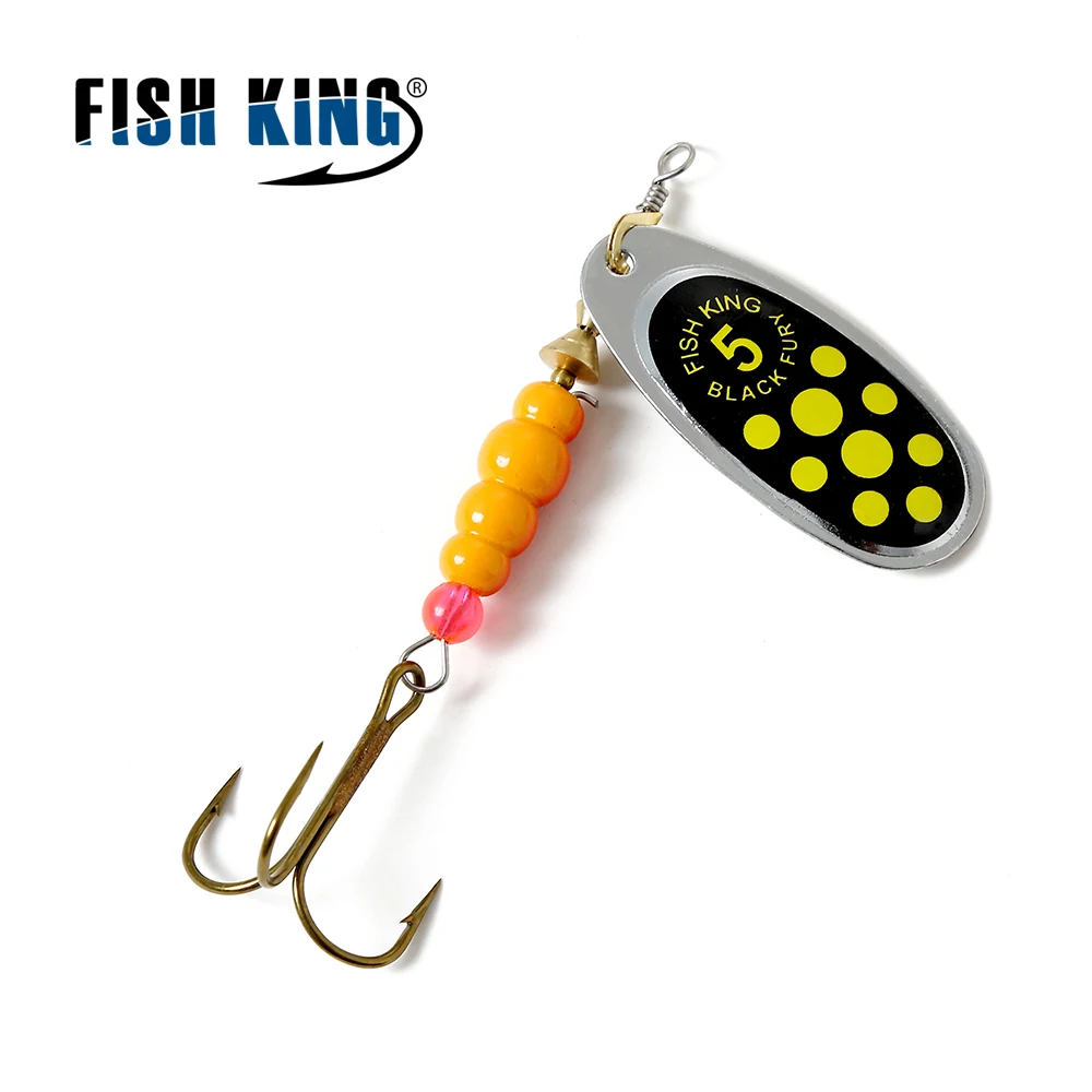 FISH KING 4 цвета размер 0 # 5 Spinner Ложка приманки металлическая жесткая приманка с
